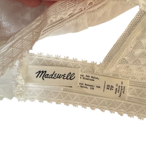 NWT Madewell Intimates Geo Mesh Triangle Bralette, Size XS - Picture 8 of 8